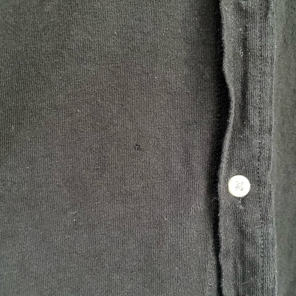 Frank and Eileen Button Down Shirt Black Womens Medium Long Sleeve Knit Tee Lab - Picture 7 of 12